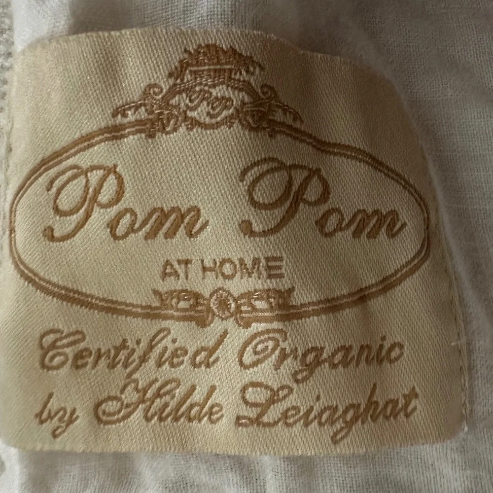 Pom Pom at Home Organic Cotton Linen Glen Plaid Duvet Cover Cream Tan Checkered